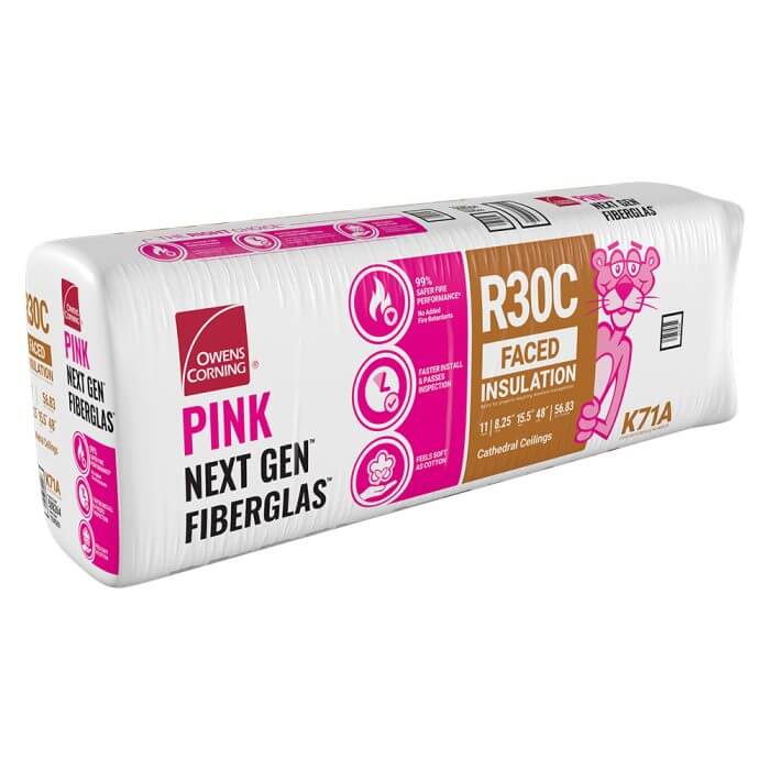 one package of PINK Next Gen Fiberglas