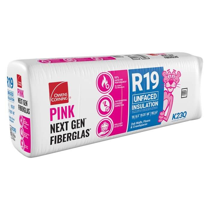 Owens Corning next-gen pink fiberglass insulation