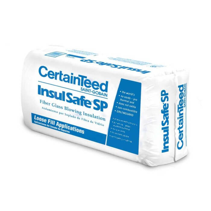 One pack of CertainTeed InsulSafe SP fiber glass blowing insulation