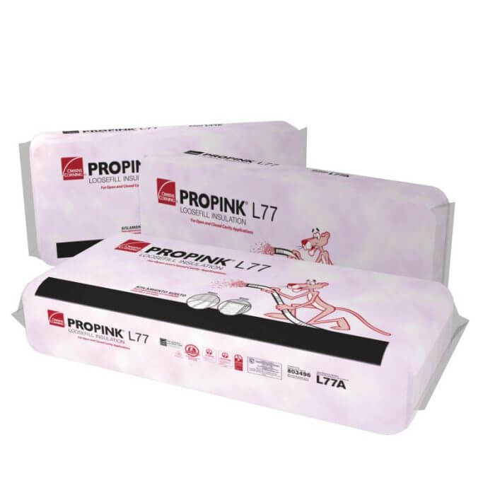 3 packages of propink insulation