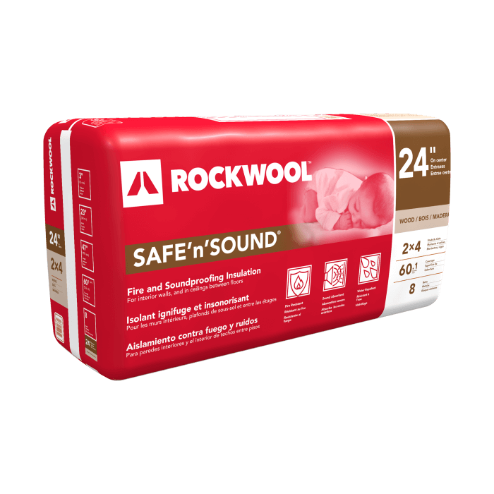 one package of 24" safe n sound Rockwool insulation
