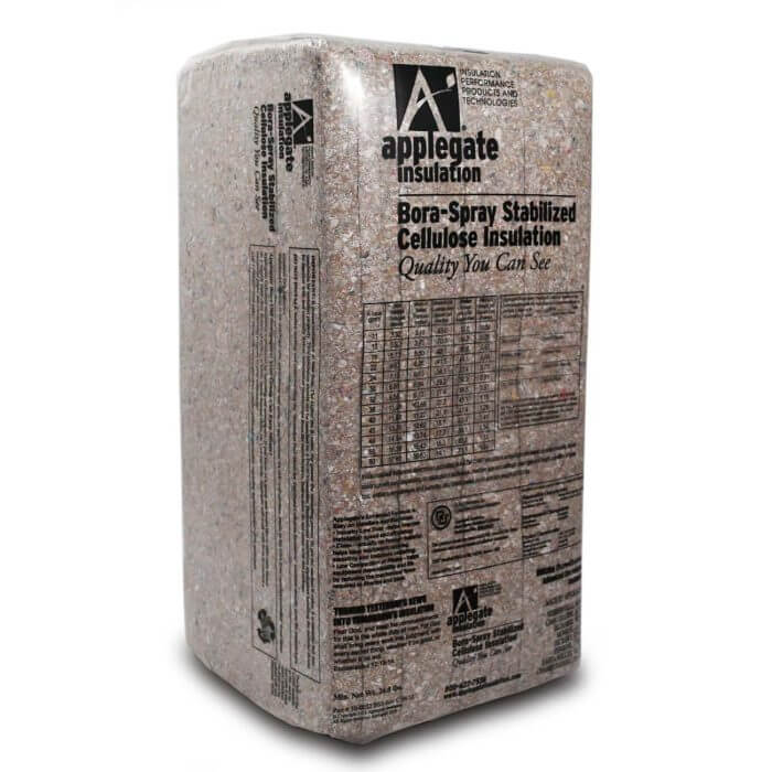 One package of Applegate bora spray stabilized cellulose insulation