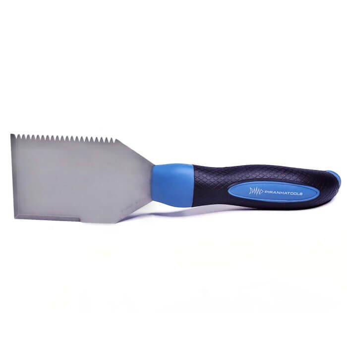 Piranha tools black and blue handheld scraper tool