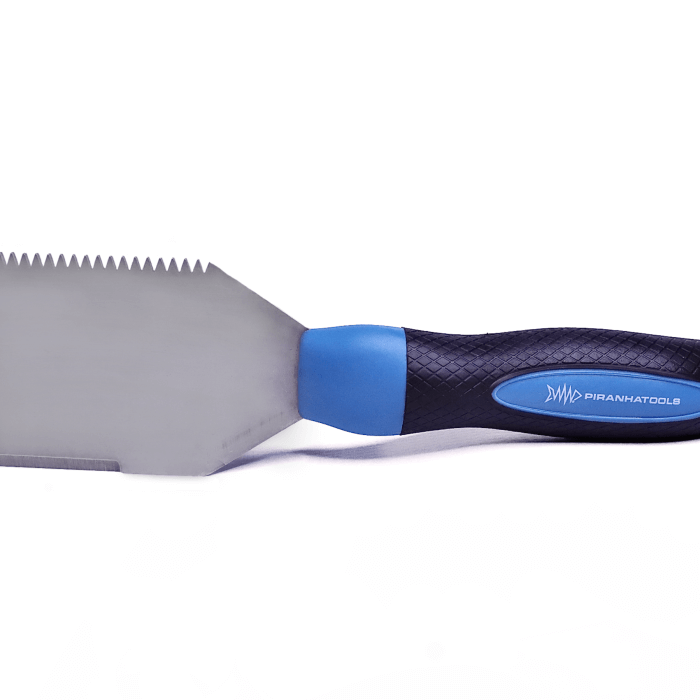 Piranha tools black and blue handheld scraper tool