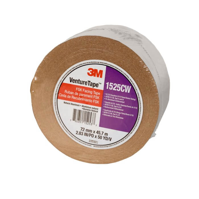 A side profile of a roll of Foil Skrim Kraft Tape