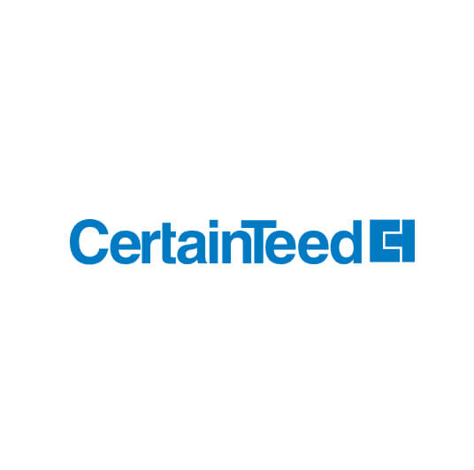 Blue CertainTeed logo.