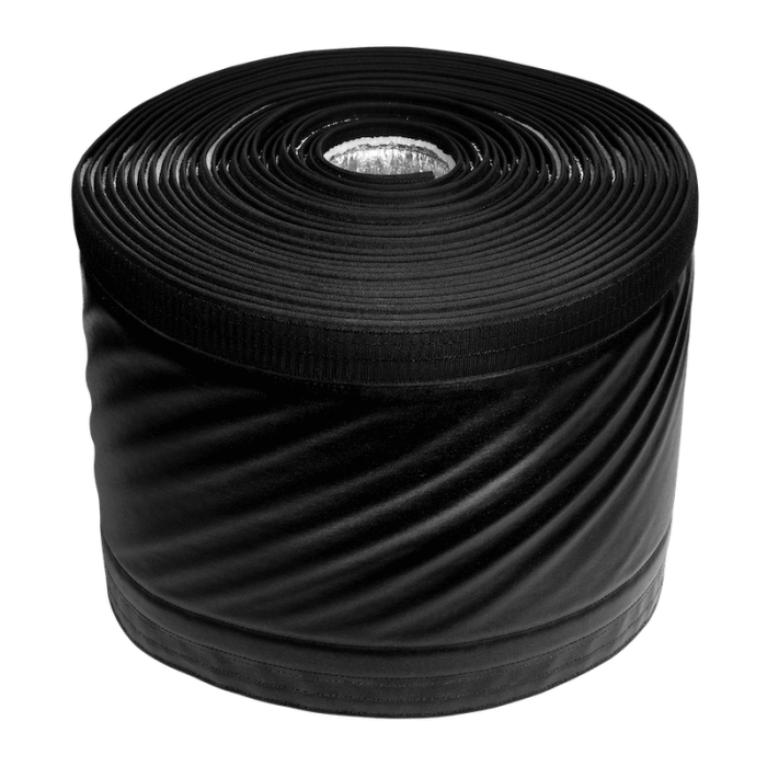 Black roll of Python Sidewinder sleeve non-insulated hose wrap