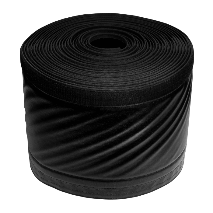 Black roll of Python Sidewinder sleeve non-insulated hose wrap