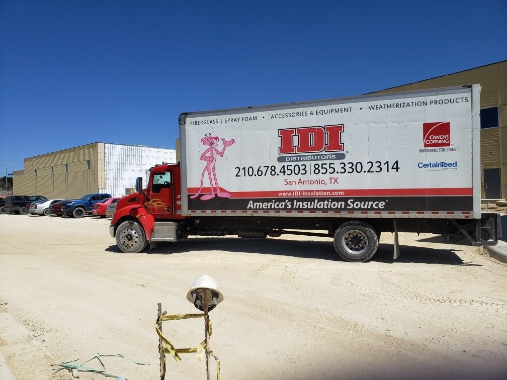 San Antonio, TX IDI semi parked at job site