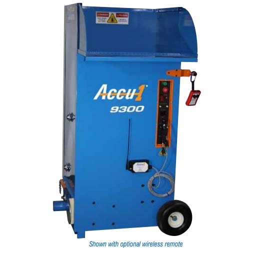 Accu1 9300 blowing and spraying machine with optional wireless remote