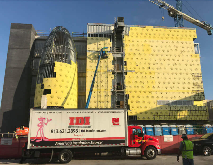 Tampa, FL IDI truck parked in front of construction site