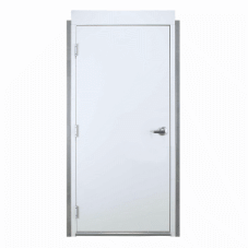 White door with silver handle