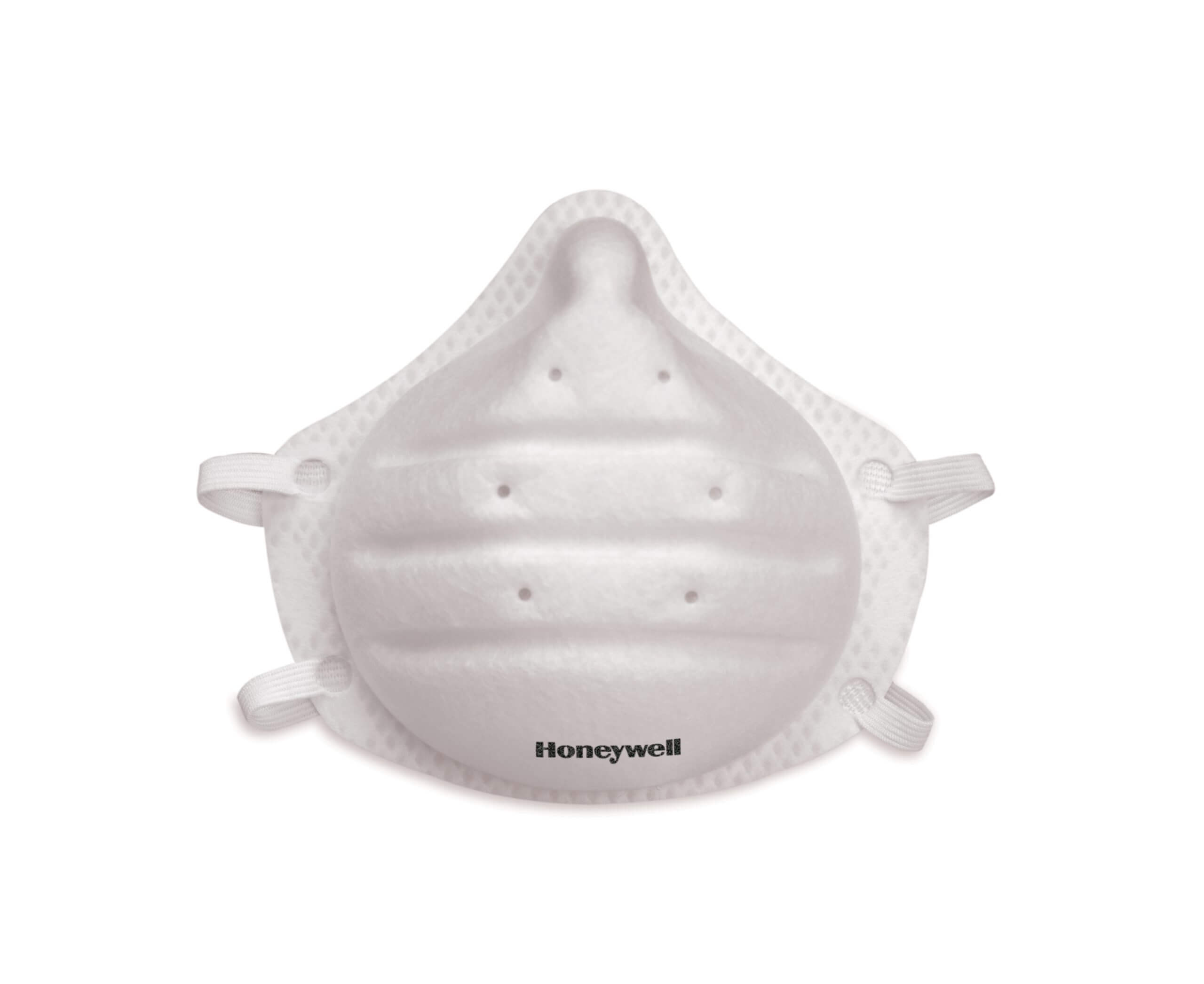 White respirator mask with the logo Honeywell.