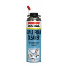 Can of cleaner used to clean foam spray insulation guns