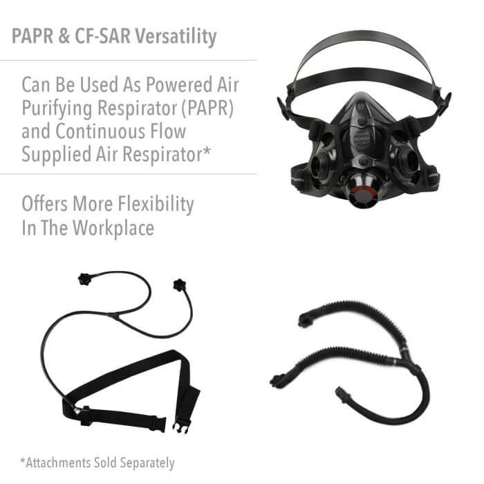 half face mask and tube attachments