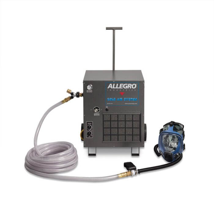 Allegro low pressure air system with mask attached