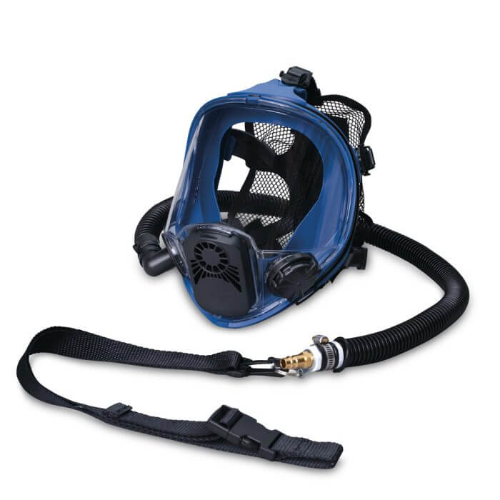 Mask from low-pressure SAR respiratory fresh air system