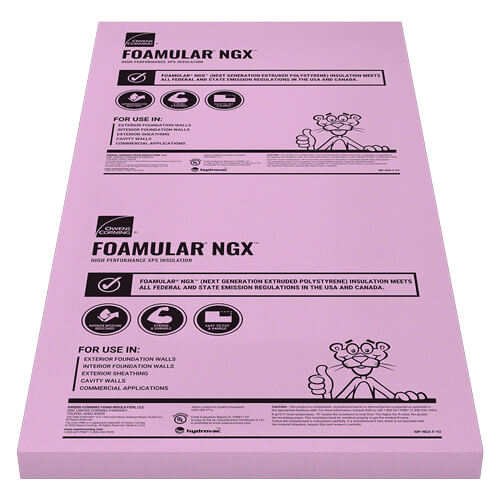 Foamular NGX pink square block insulation
