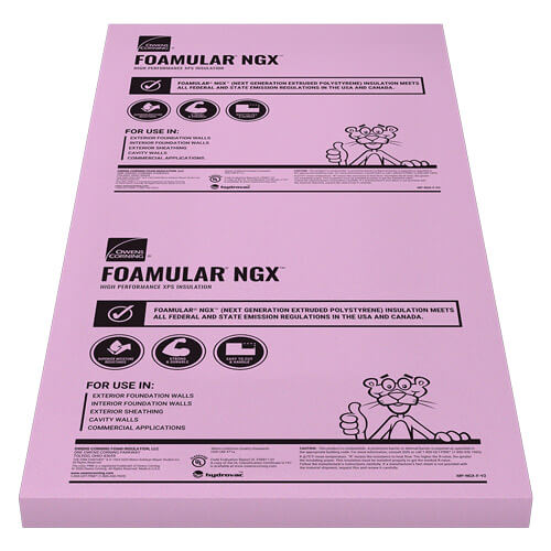 Foamular NGX pink square block insulation