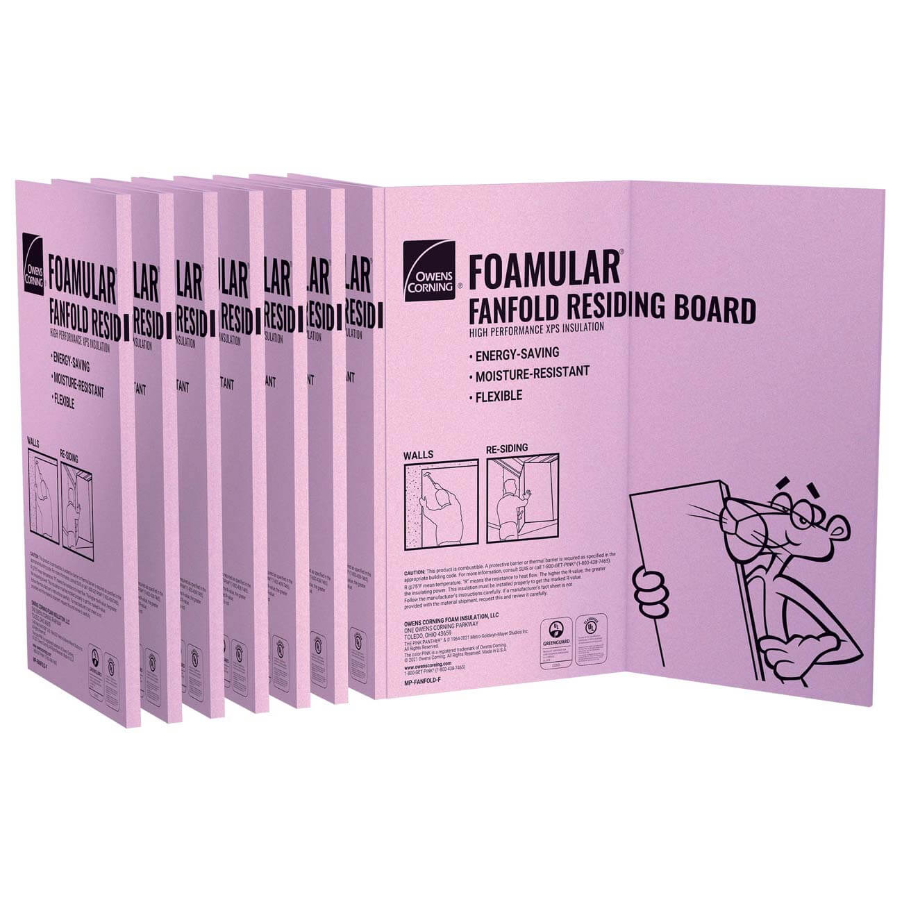 Foamular fanfold residing board insulation pink