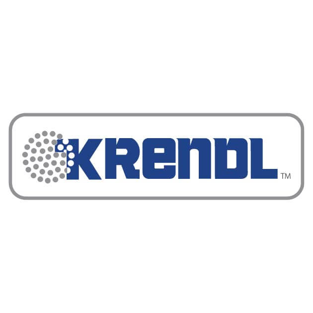The Krendl logo in gray and blue.