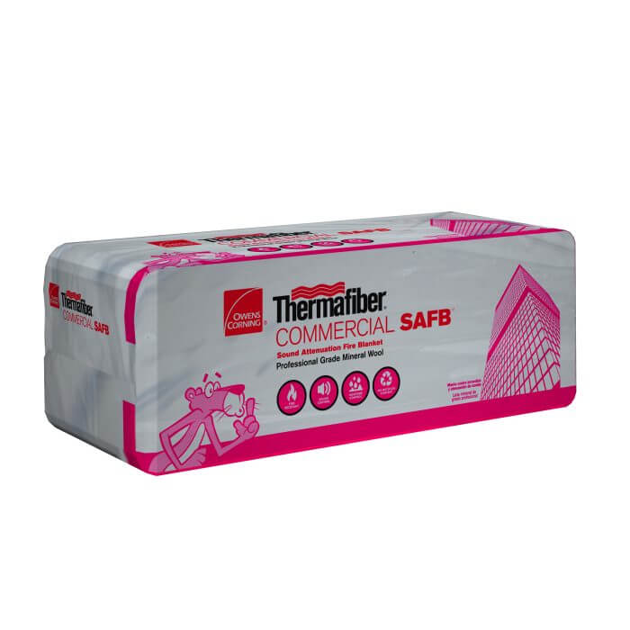 A package of Thermafiber Commercial Professional Grade Mineral Wool by Owens Corning.