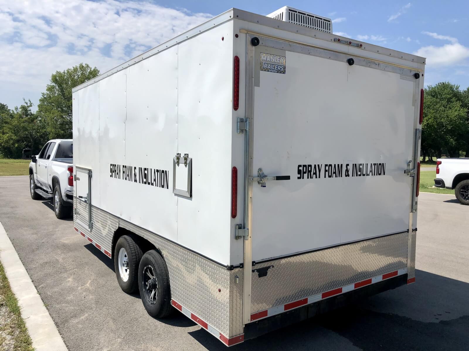 Used Spray Foam & Insulation Trailer attached to a truck